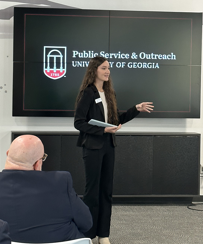 Halle presented to the House Rural Development Council about her experience in the UGA Carl Vinson Institute of Government PROPEL Rural Scholars program.