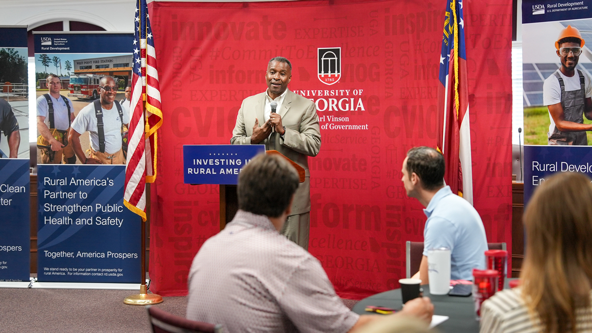 Basil Gooden, USDA Undersecretary for Rural Development, addresses PROPEL Ramble attendees in Baxley.