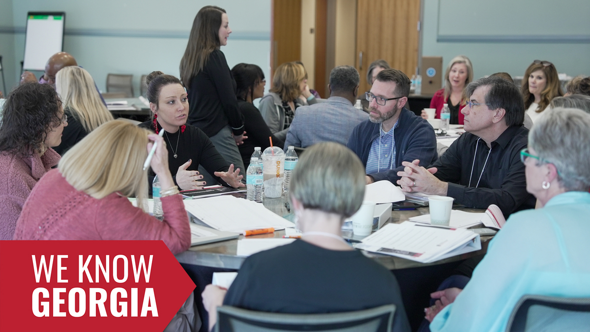 Representatives from Franklin County hold a discussion at the PROPEL kickoff workshop. (Photo by Sara Ingram)