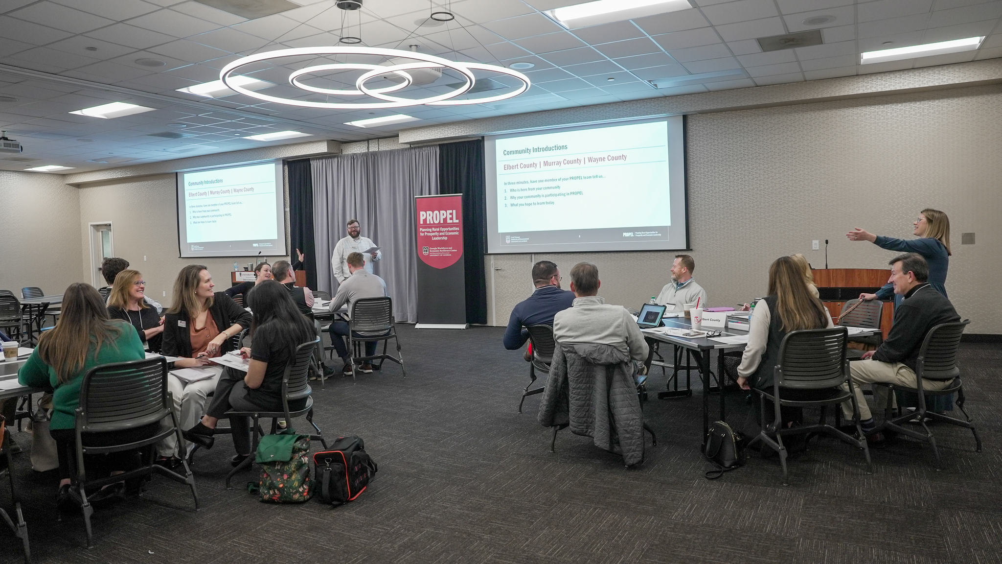 Representatives from Elbert, Murray and Wayne Counties attend UGA Institute of Government’s PROPEL Kickoff workshop.