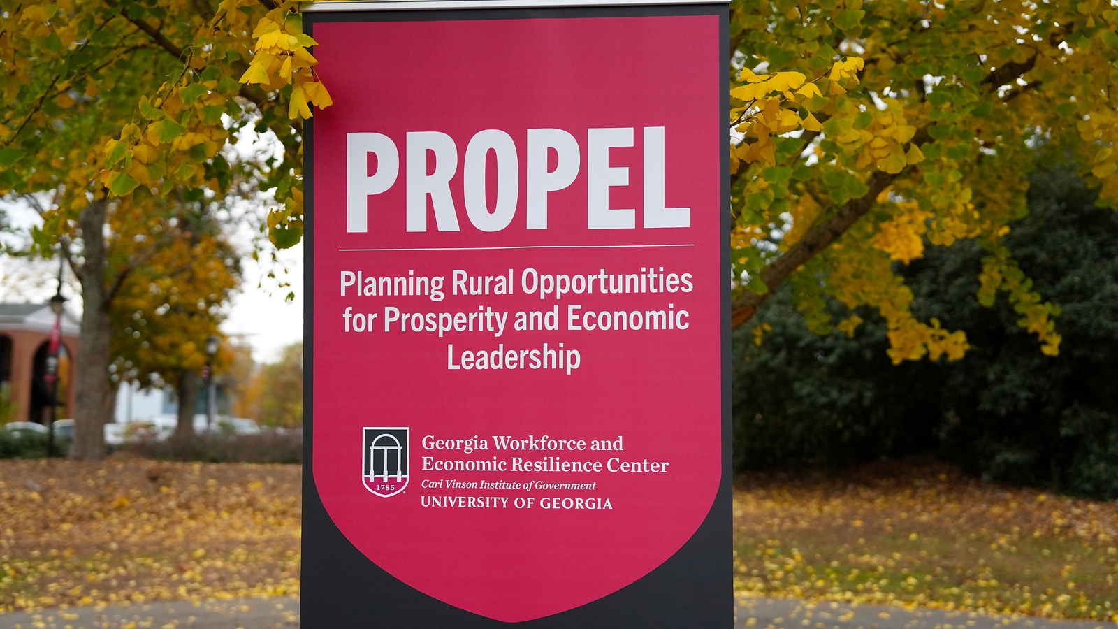 A banner that says PROPEL on it.